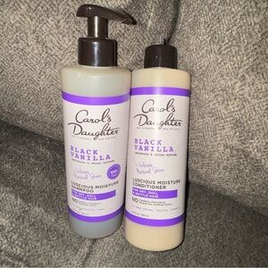 Carol's Daughter Black Vanilla Sulfate Free Shampoo Conditioner 12oz x 2 U8.5